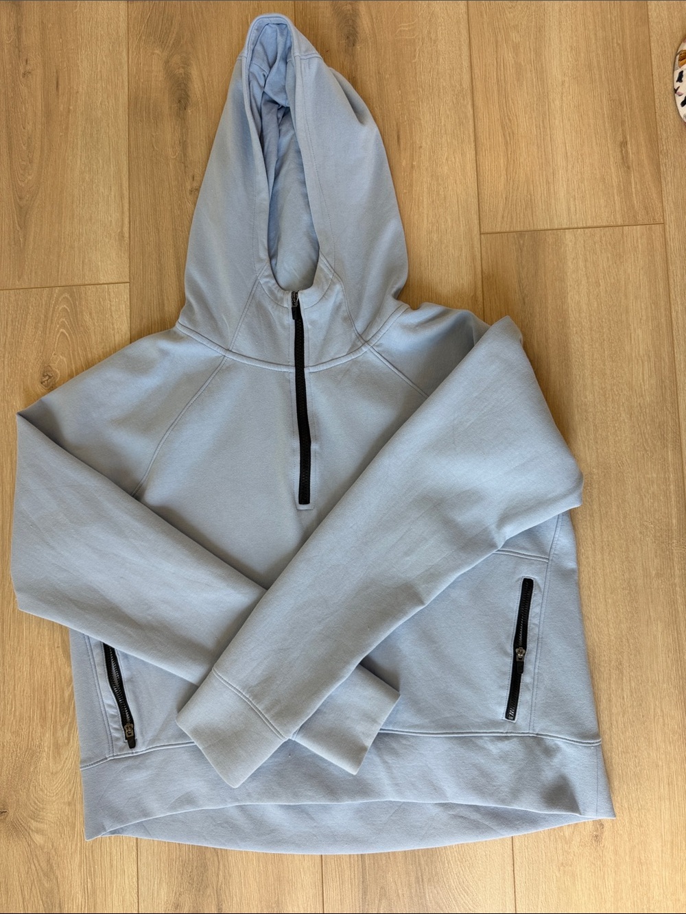 DSG Light Blue Men's Quarter-Zip Hoodie Sweater